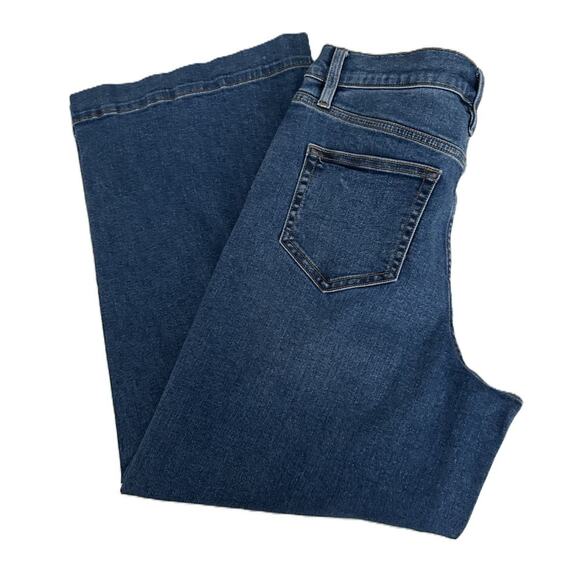 NWOT Lands' End Recover High Rise Wide Leg Indigo Jeans Size 10 Petite - Picture 10 of 15